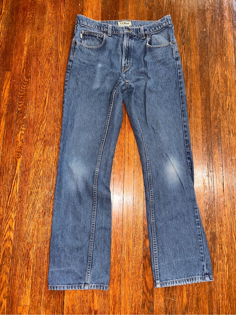Men’s W 32 L 32 LL Bean Standard Fit Gorpcore Blue Jeans